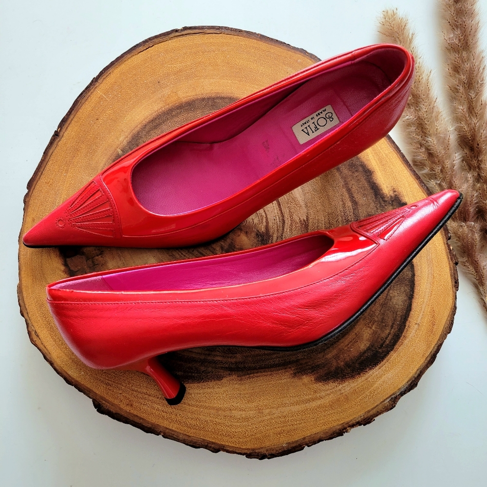 VERO CUOIO | ITALIAN MADE KITTEN POINTED TOE HEELS VINTAGE size 36